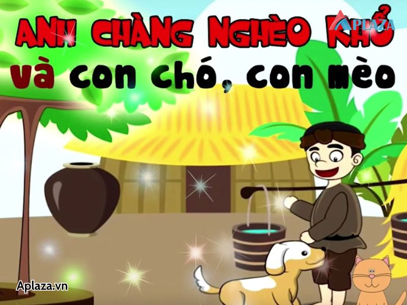 truyen-co-tich-con-cho-con-meo-va-anh-chang-ngheo-kho