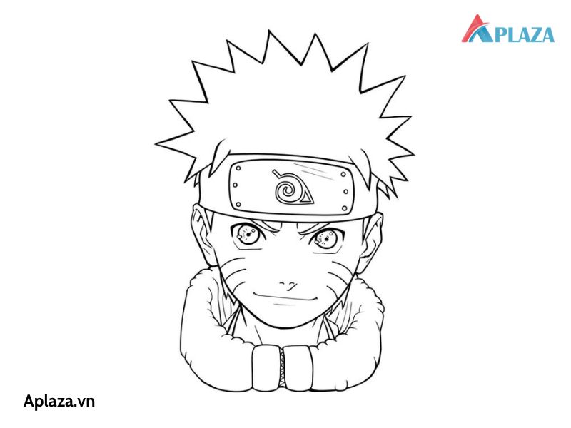 Tranh tô màu Naruto Cửu Vĩ