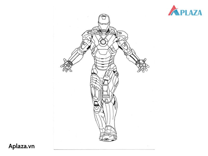 Tải Bộ Tranh Tô Màu Người Sắt Iron Man đẹp Nhất Dành Tặng Bé