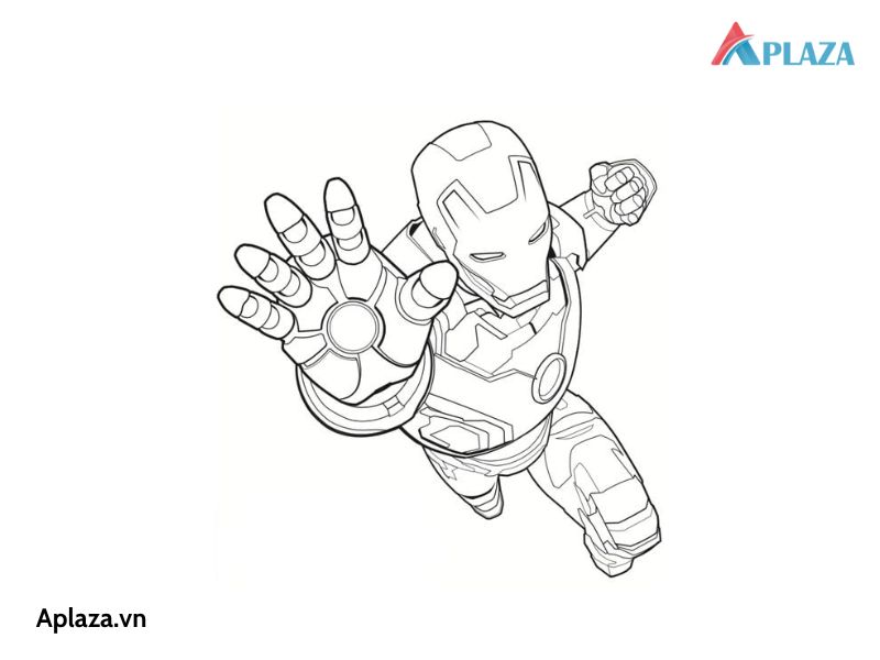 Tải Bộ Tranh Tô Màu Người Sắt Iron Man đẹp Nhất Dành Tặng Bé