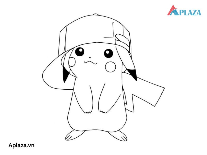 tranh tô màu Pikachu đẹp