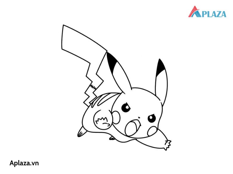 tranh tô màu Pikachu đẹp