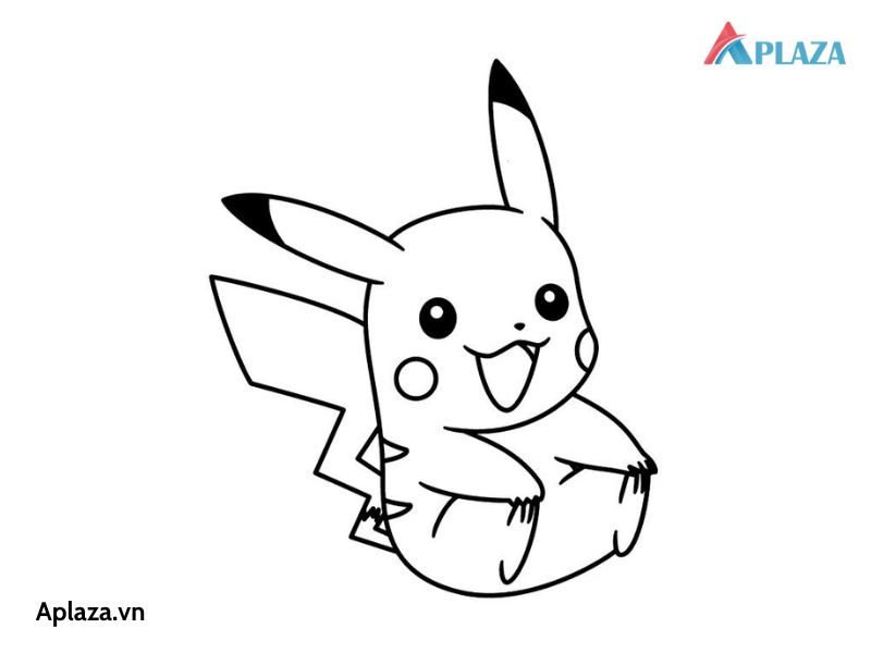 tranh tô màu Pikachu đẹp