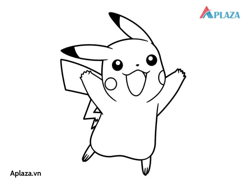 tranh tô màu Pikachu đẹp