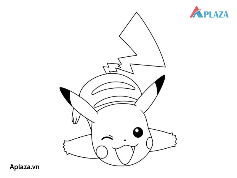 tranh tô màu Pikachu đẹp