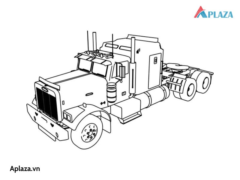 Tải Bộ Tranh Tô Màu Xe Container đẹp, Mới Nhất Bé