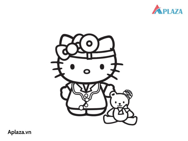 Bộ tranh tô màu Hello Kitty dành tặng bé yêu