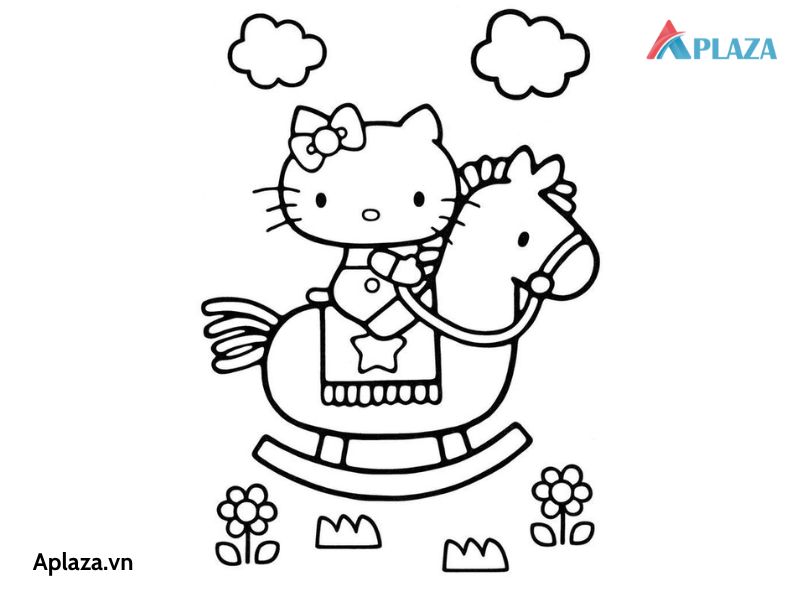 Bộ tranh tô màu Hello Kitty dành tặng bé yêu