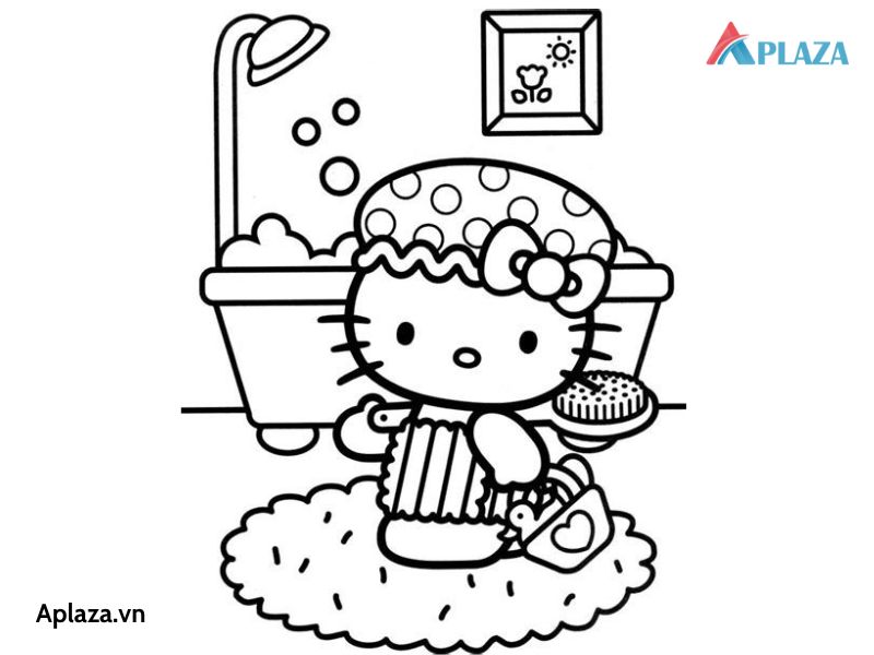 Bộ tranh tô màu Hello Kitty dành tặng bé yêu