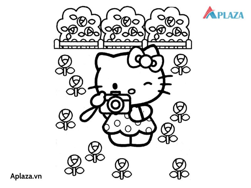 Bộ tranh tô màu Hello Kitty dành tặng bé yêu