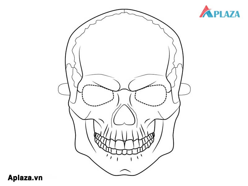 Tranh tô màu mặt nạ Halloween