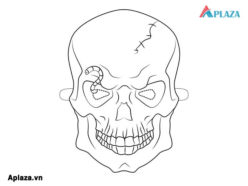 Tranh tô màu mặt nạ Halloween