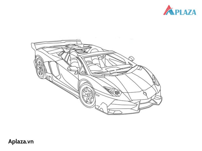 Tải Bộ Tranh Tô Màu Siêu Xe Lamborghini “cực Chất”