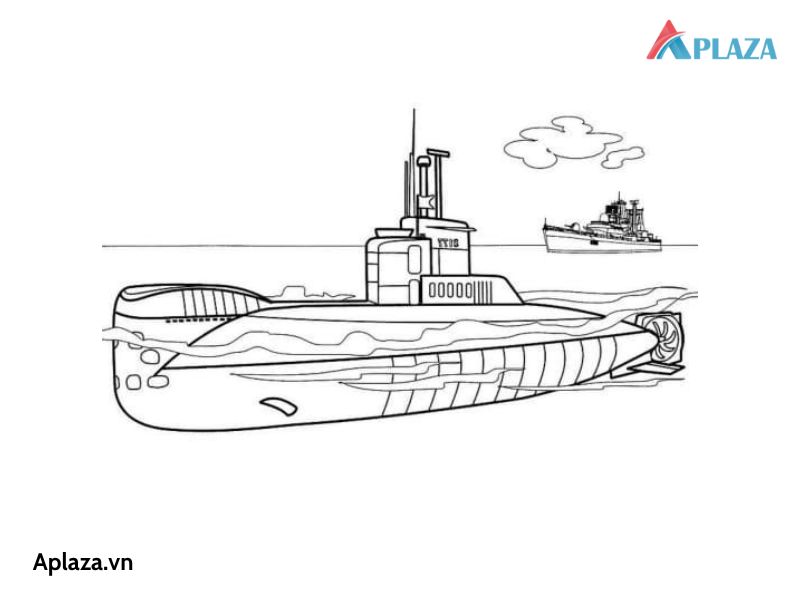 Chia Sẻ Bộ Tranh Tô Màu Tàu Ngầm Siêu Chất Cho Bé