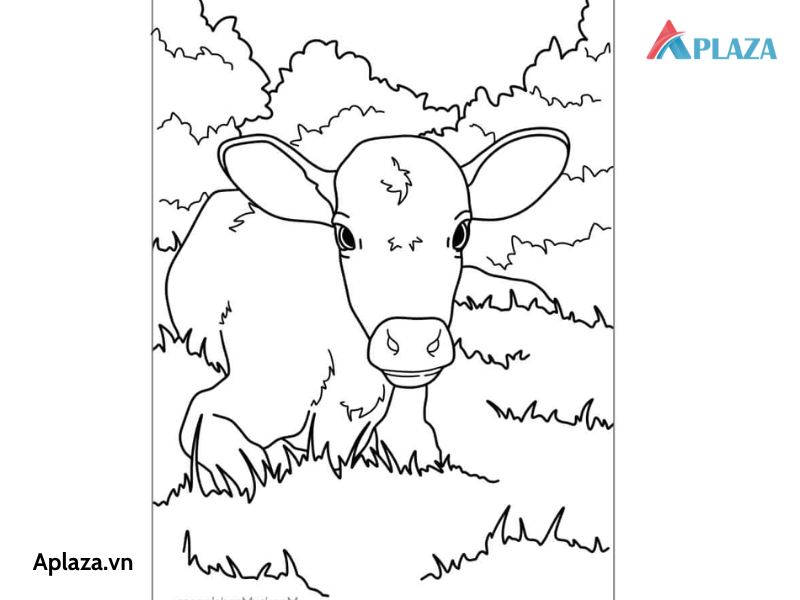 Các Mẫu Tranh Tô Màu Con Bò Dễ Thương Dành Cho Bé
