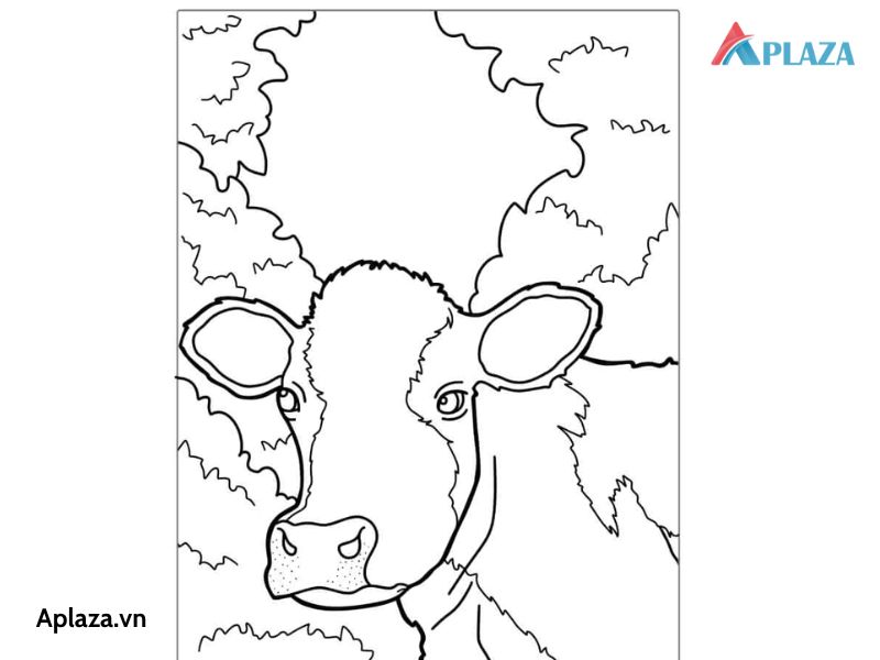 Các Mẫu Tranh Tô Màu Con Bò Dễ Thương Dành Cho Bé