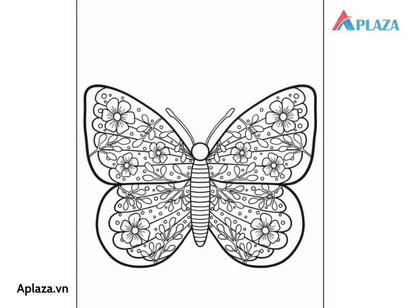 Tranh Tô Màu Con Bươm Bướm Cho Bé Tha Hồ Sáng Tạo