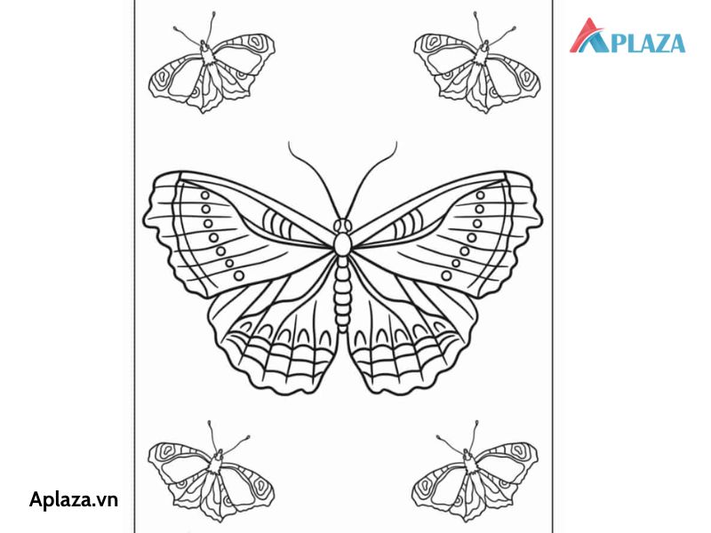 Tranh Tô Màu Con Bươm Bướm Cho Bé Tha Hồ Sáng Tạo