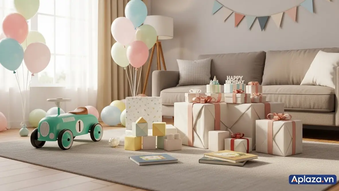Cảnh sinh nhật với đồ chơi an toàn tươi sáng, gợi ý quà theo vai trò người tặng cho bé trai 2 tuổi